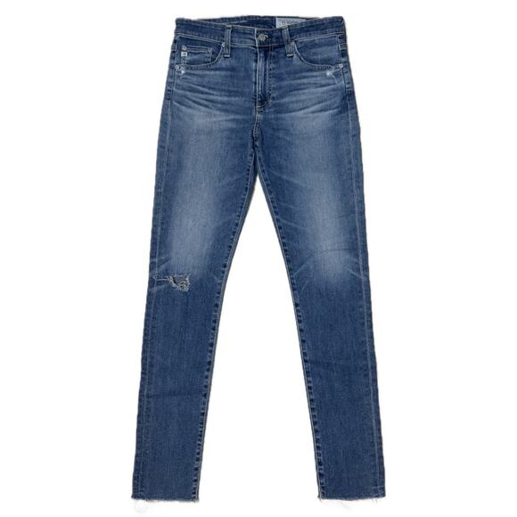 AG Farrah Jeans sz 27 Skinny Ankle High-Rise 14 Year 14YBUG Frey Hem 27x29 - Picture 1 of 12